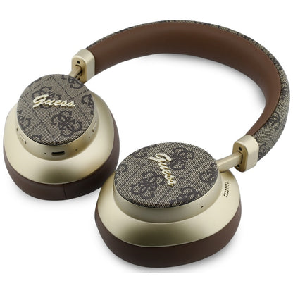 Handsfree Bluetooth Guess 4G Gold Script Metal, A2DP, Кафяв