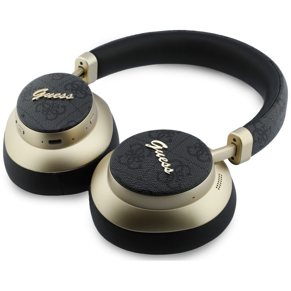 Handsfree Bluetooth Guess 4G Gold Script Metal, A2DP, Черен