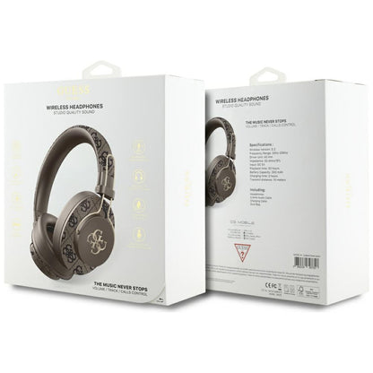 Handsfree Bluetooth Guess 4G Metal Logo, A2DP, Кафяв