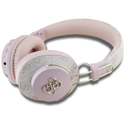 Handsfree Bluetooth Guess 4G Metal Logo, A2DP, Розов