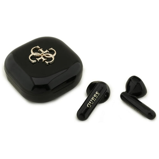 Handsfree Bluetooth Guess 4G Metal Logo, TWS, Черен