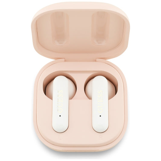 Handsfree Bluetooth Guess 4G Metal Logo, TWS, Розов