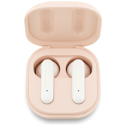 Handsfree Bluetooth Guess 4G Metal Logo, TWS, Розов