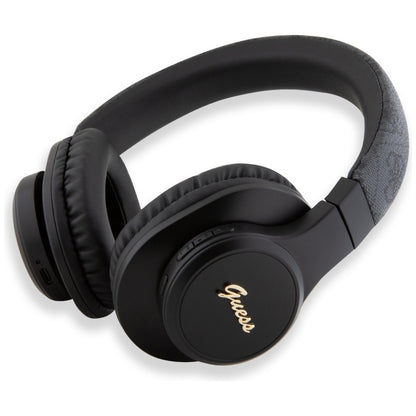 Handsfree Bluetooth Guess 4G Tone on Tone Script Logo, A2DP, Черен