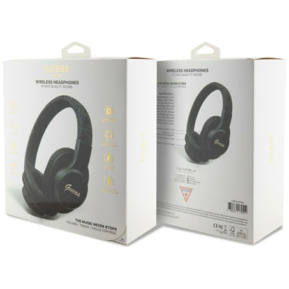 Handsfree Bluetooth Guess 4G Tone on Tone Script Logo, A2DP, Черен