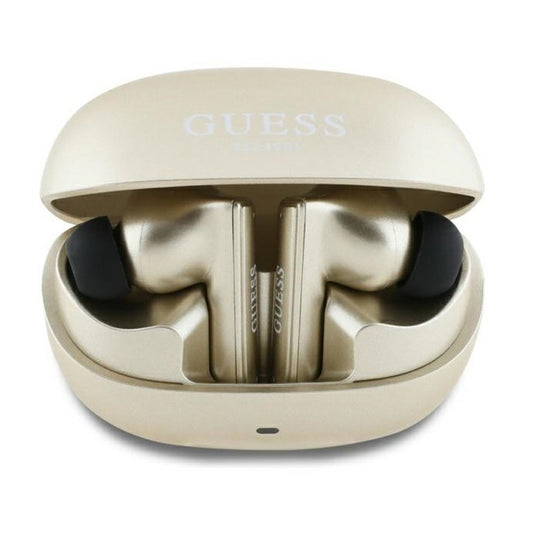 Handsfree Bluetooth Guess Capsule Printed Logo, TWS, ANC, Златист