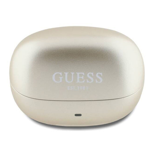 Handsfree Bluetooth Guess Capsule Printed Logo, TWS, ANC, Златист