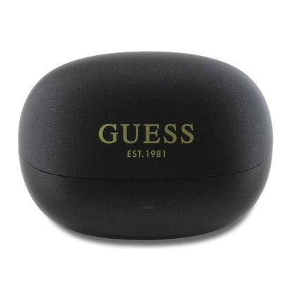 Handsfree Bluetooth Guess Capsule Printed Logo, TWS, ANC, Черен