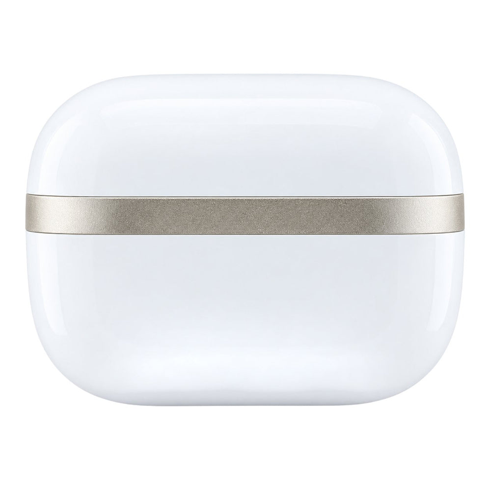 Безжични слушалки Bluetooth Guess Glossy Gold Line Printed Classic Logo, TWS, бели