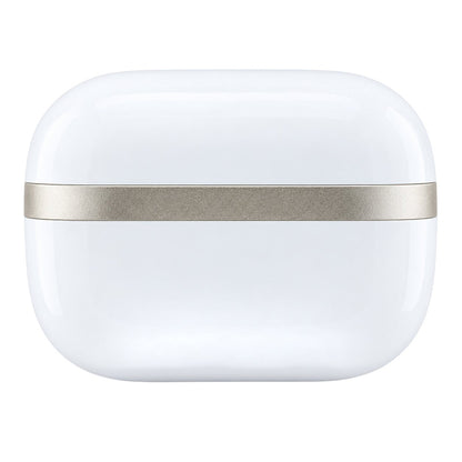 Безжични слушалки Bluetooth Guess Glossy Gold Line Printed Classic Logo, TWS, бели