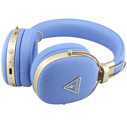 Bluetooth слушалки Guess Grained Triangle Logo, A2DP, сини