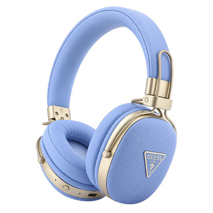 Bluetooth слушалки Guess Grained Triangle Logo, A2DP, сини