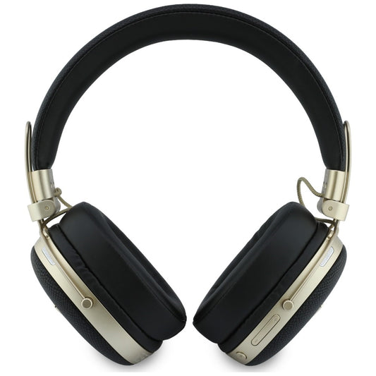 Безжични слушалки Bluetooth Guess с лого на триъгълник с текстура, A2DP, черни
