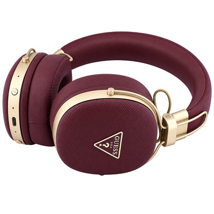 Guess Grained Triangle Logo Bluetooth Handsfree, A2DP, Burgundy