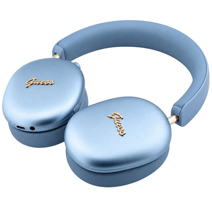 Bluetooth слушалки Guess Metal Script Logo, A2DP, синьо