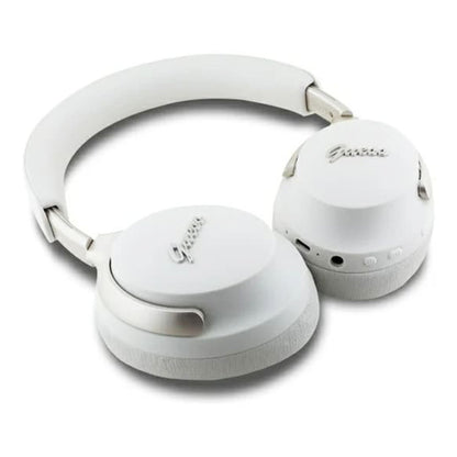 Handsfree Bluetooth Guess Metal Script Logo, A2DP, ANC, Бежов