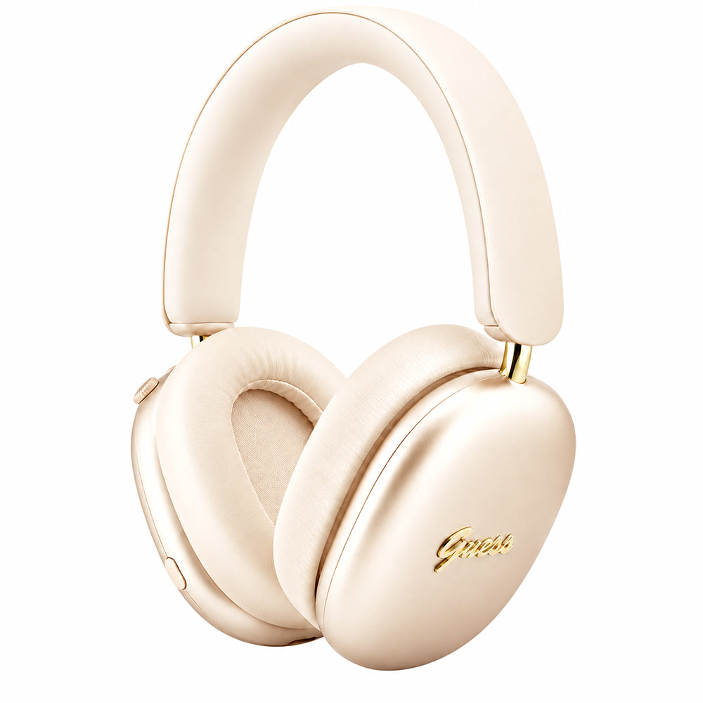 Bluetooth хендсфри Guess Metal Script Logo, A2DP, бежов