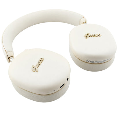 Bluetooth хендсфри Guess Metal Script Logo, A2DP, бежов
