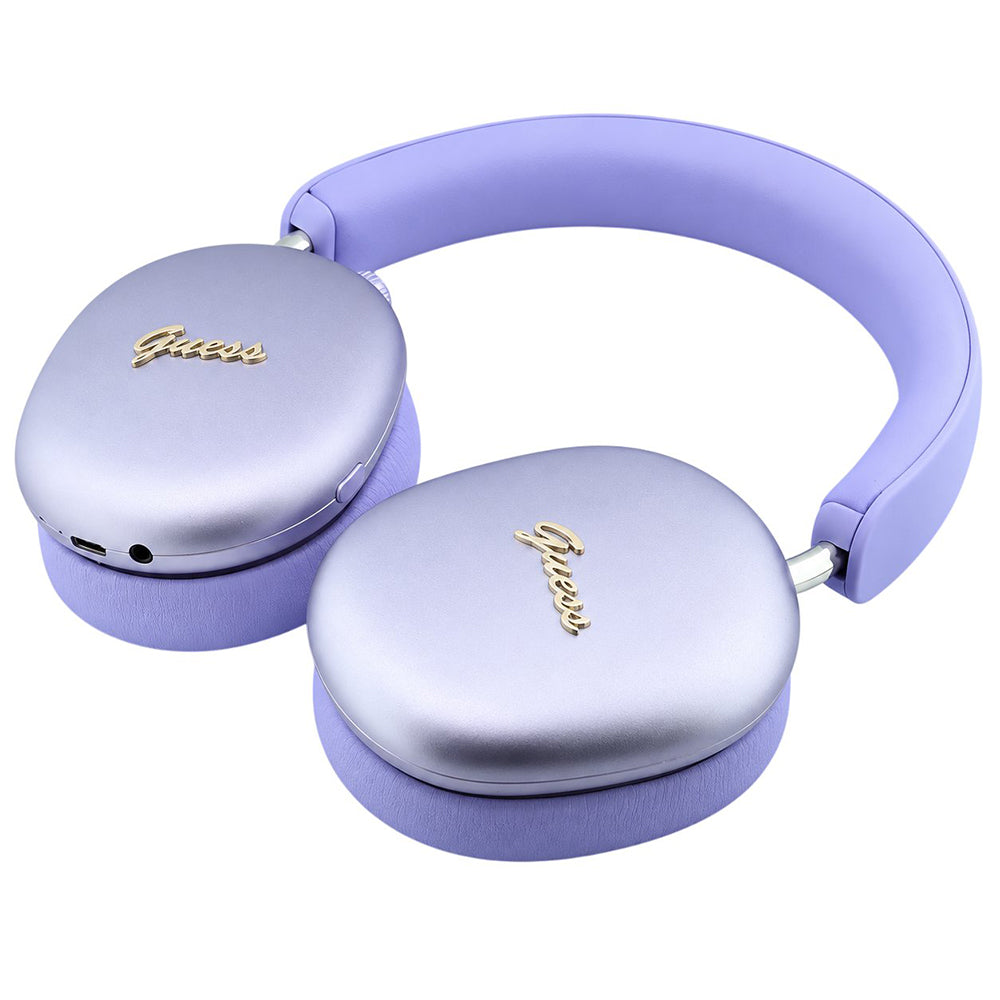 Bluetooth слушалки Guess Metal Script Logo, A2DP, лилави