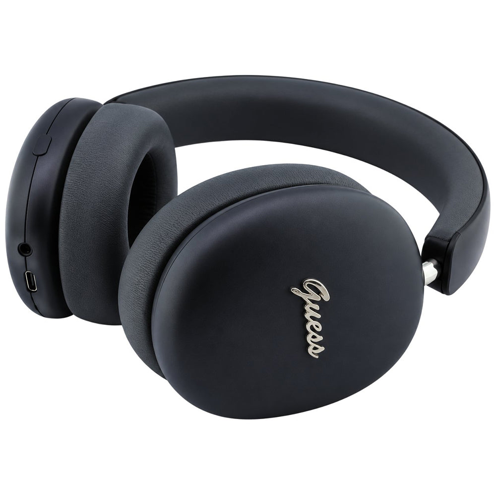 Bluetooth хендсфри Guess Metal Script Logo, A2DP, черен