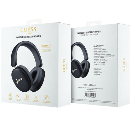 Bluetooth хендсфри Guess Metal Script Logo, A2DP, черен