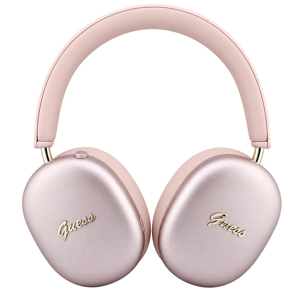 Bluetooth слушалки Guess Metal Script Logo, A2DP, розови