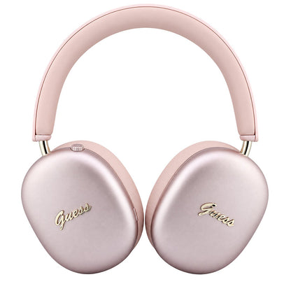 Bluetooth слушалки Guess Metal Script Logo, A2DP, розови