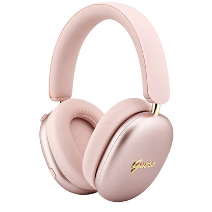 Bluetooth слушалки Guess Metal Script Logo, A2DP, розови