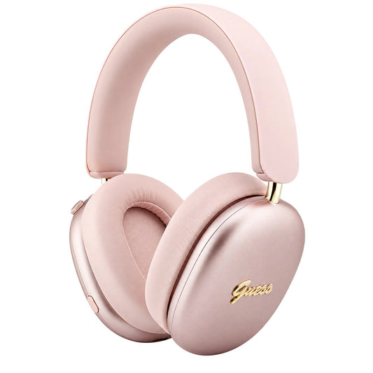 Bluetooth слушалки Guess Metal Script Logo, A2DP, розови