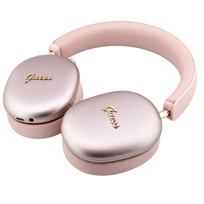 Bluetooth слушалки Guess Metal Script Logo, A2DP, розови