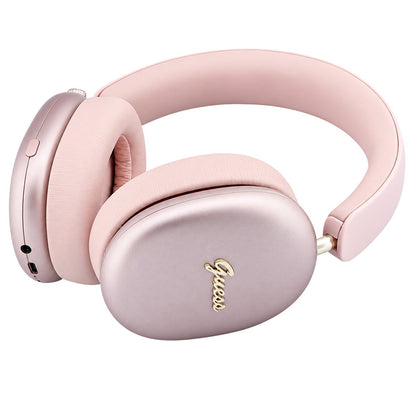 Bluetooth слушалки Guess Metal Script Logo, A2DP, розови