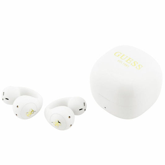 Безжични слушалки Bluetooth Guess Mini Classic, TWS, Бял