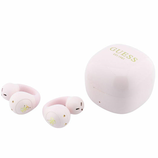 Безжични слушалки Bluetooth Guess Mini Classic, TWS, розови