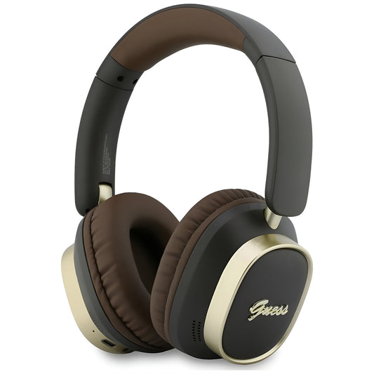 Handsfree Bluetooth Guess Rectangle Metal Script, A2DP, Кафяв