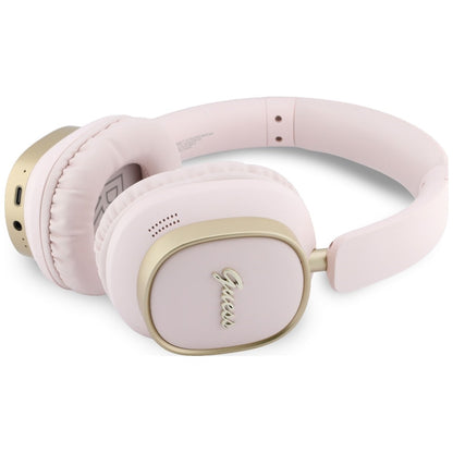 Handsfree Bluetooth Guess Rectangle Metal Script, A2DP, Розово