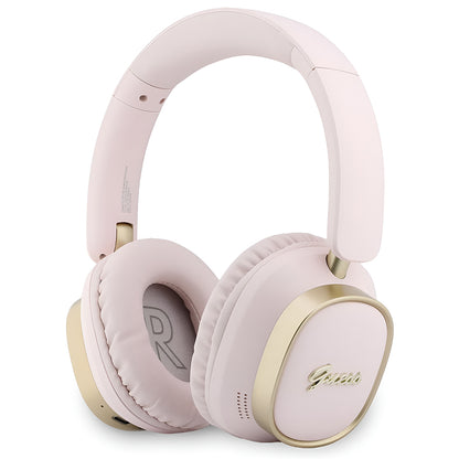 Handsfree Bluetooth Guess Rectangle Metal Script, A2DP, Розово
