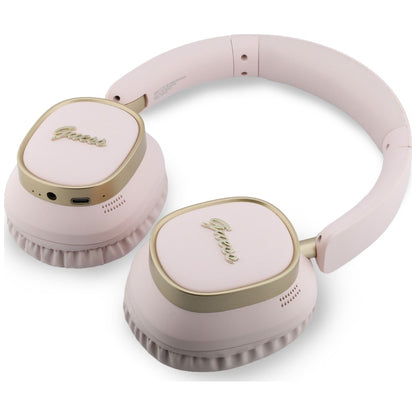 Handsfree Bluetooth Guess Rectangle Metal Script, A2DP, Розово