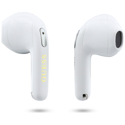 Handsfree Bluetooth Guess Script Print, TWS, Бял