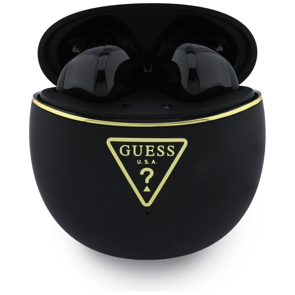 Handsfree Bluetooth Guess Script Print, TWS, Черен