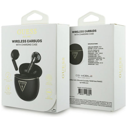 Handsfree Bluetooth Guess Script Print, TWS, Черен