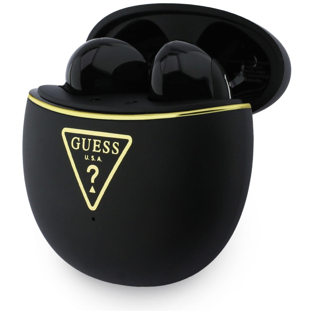 Handsfree Bluetooth Guess Script Print, TWS, Черен