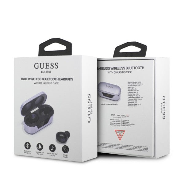 Handsfree Bluetooth Guess, TWS, Лилав
