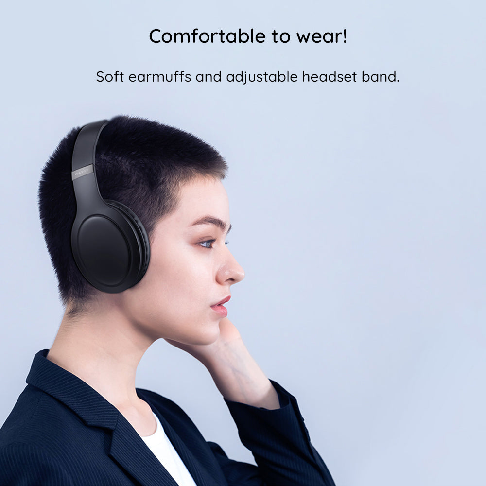 Handsfree Bluetooth HAVIT H633BT, Multipoint, A2DP, Черен