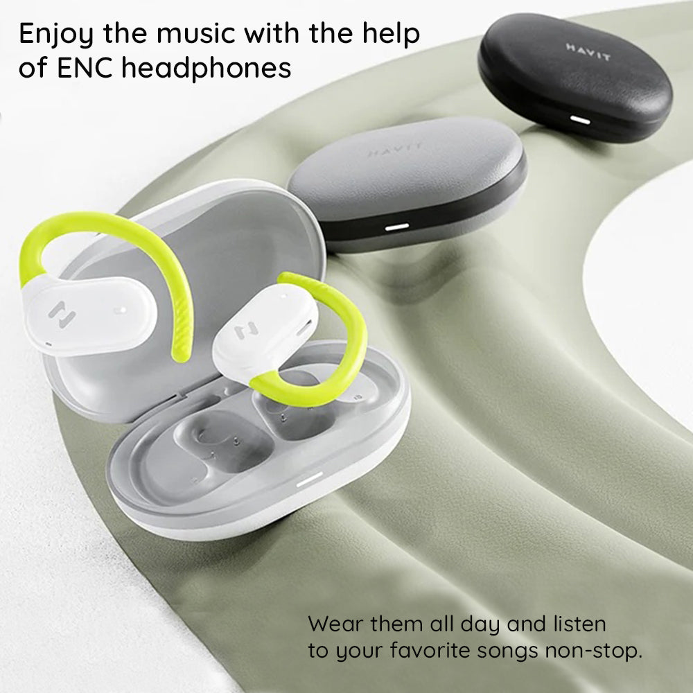 Handsfree Bluetooth HAVIT OWS915, TWS, Сив