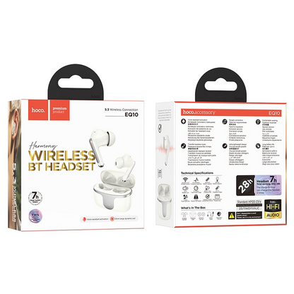 HOCO EQ10 Bluetooth Handsfree, TWS, White