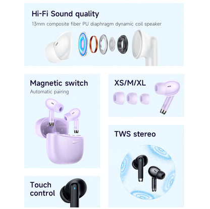 Bluetooth хендсфри Bluetooth HOCO EQ2, TWS, Mov 