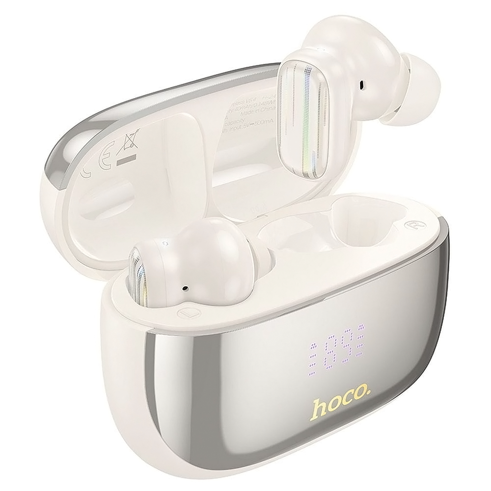 Handsfree Bluetooth HOCO EQ20, TWS, ANC, MultiPoint, Бял 