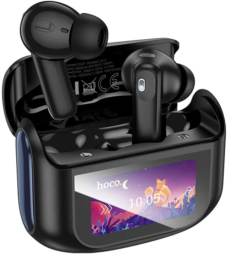Handsfree Bluetooth HOCO EQ21, TWS, ANC, Черен