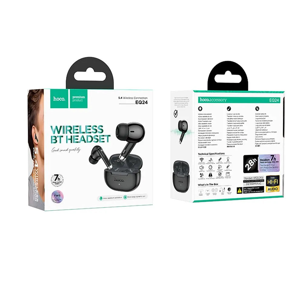 Handsfree Bluetooth HOCO EQ24, TWS, Черен