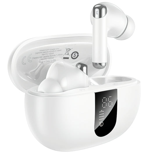 Handsfree Bluetooth HOCO EQ26, TWS, ANC, Бял